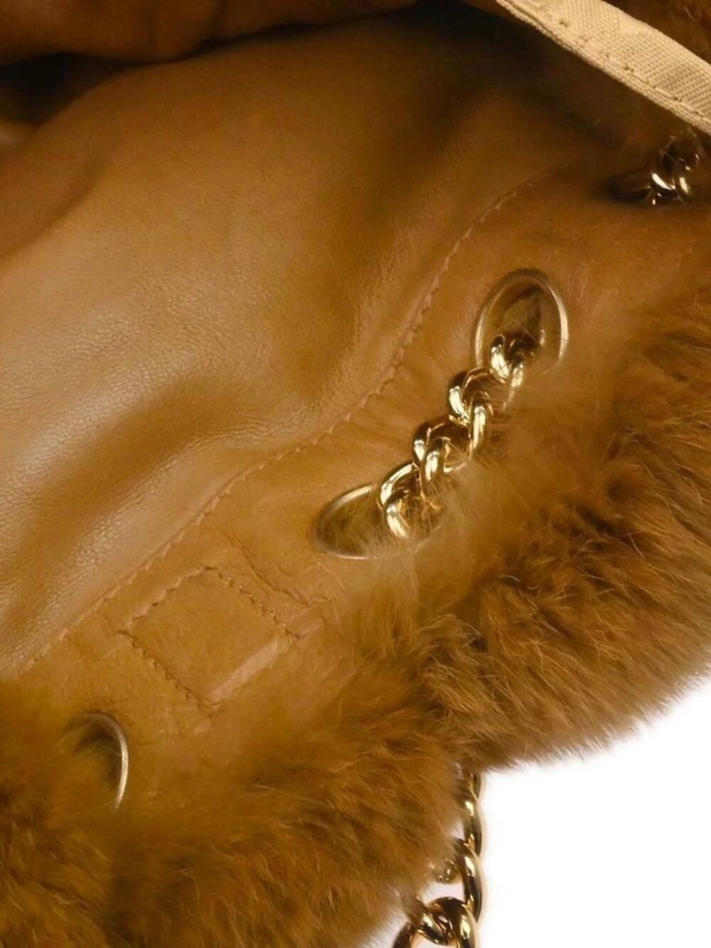 Chanel Brown Lapin Fur Drawstring Shoulder Bag 187287 - Picture 6 of 16